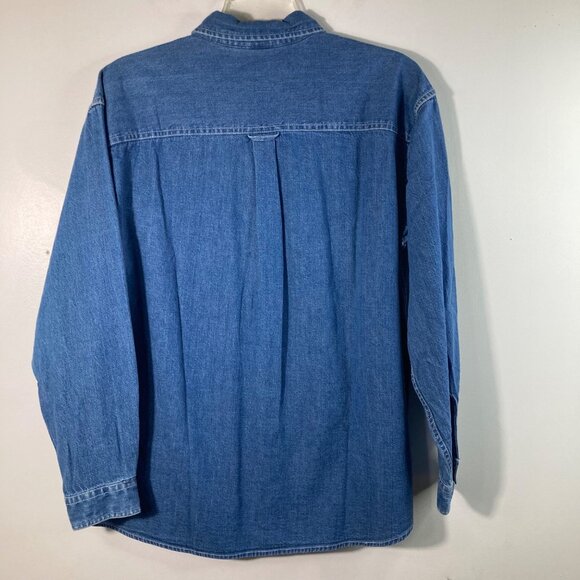 Womens Warner Brothers TAZ Denim Shirt M The Honeymoon Is Over NWT - Picture 2 of 10